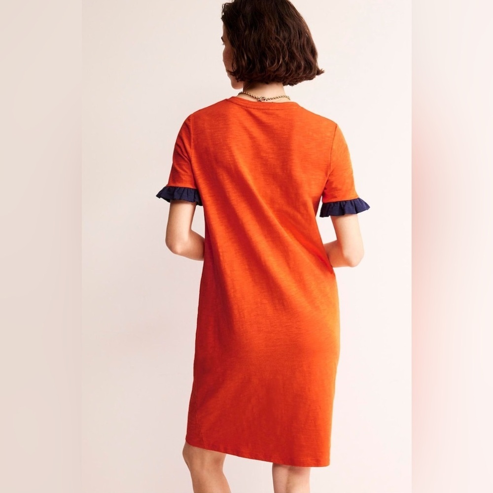 Boden Emily Ruffle Cotton Dress - Picture 2 of 10